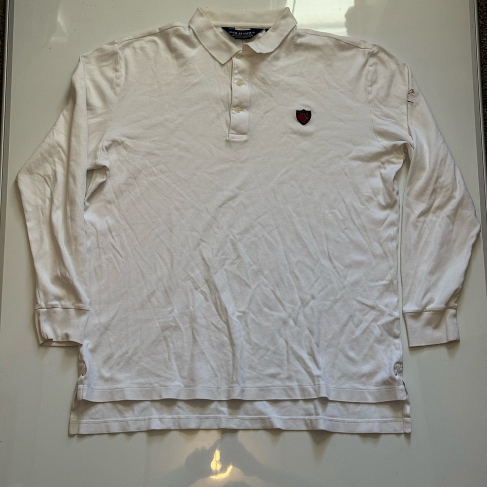 Classic White Long Sleeve Polo by Nautica
